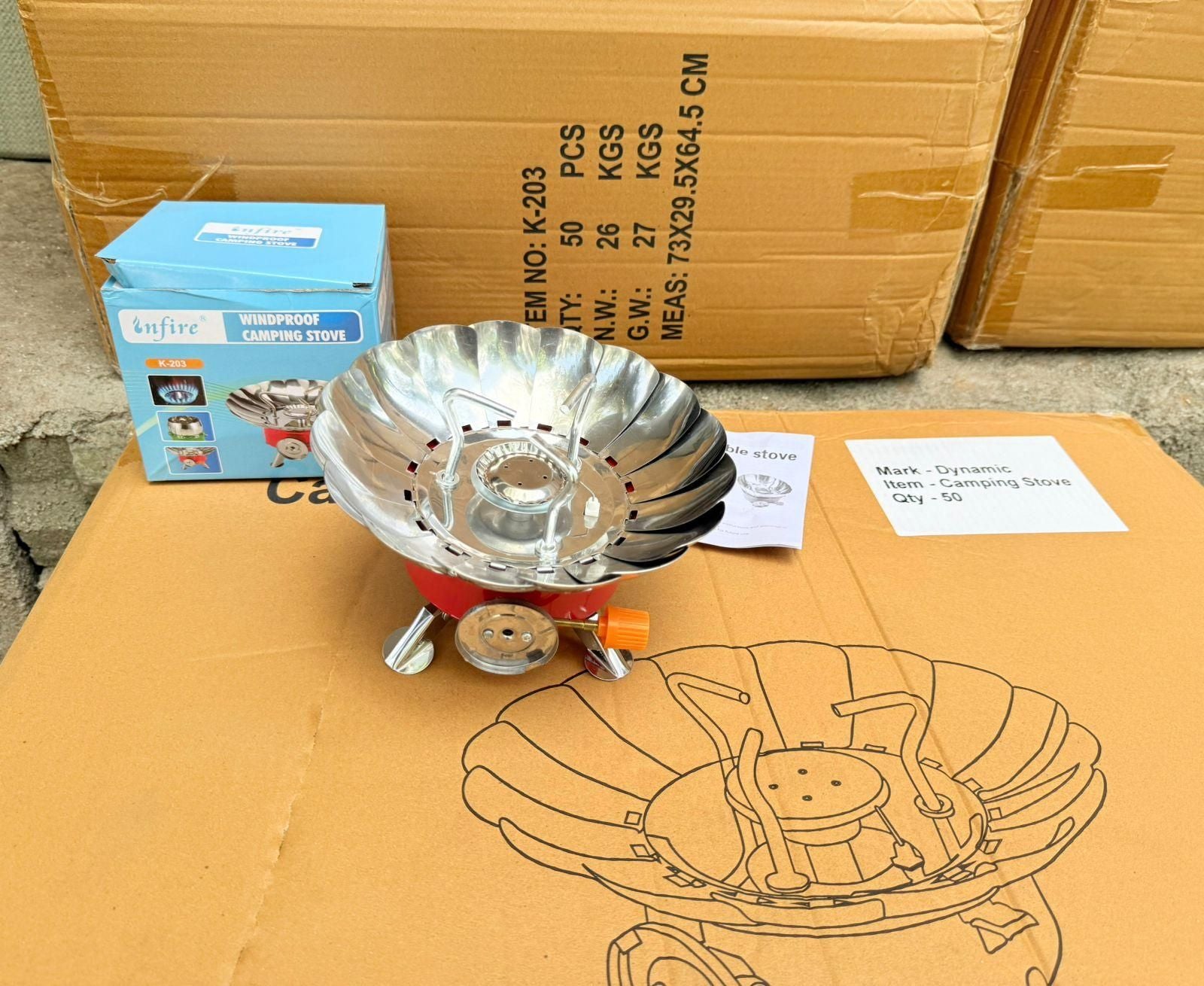 Windproof Outdoor  Foldable Lotus Gas Stove