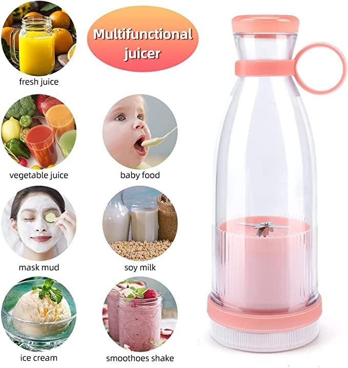 MIXEN Portable Blender 350ML USB Rechargeable Smoothie Juicer Bottle for Travel & Gym