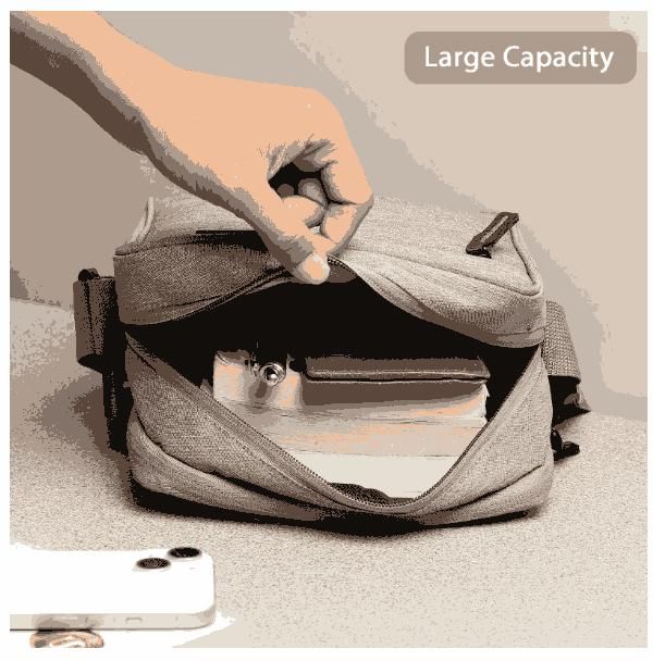 Men’s Sling Bag Crossbody Shoulder Bag Water Resistant Stylish Messenger Bag for Daily Use