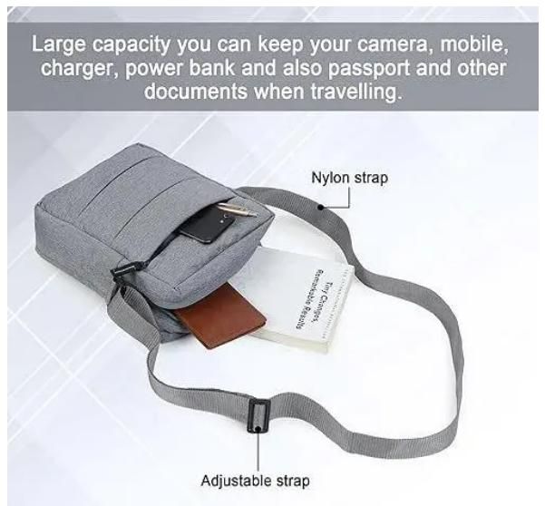 Men’s Sling Bag Crossbody Shoulder Bag Water Resistant Stylish Messenger Bag for Daily Use